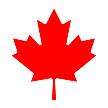 red stylized maple leaf